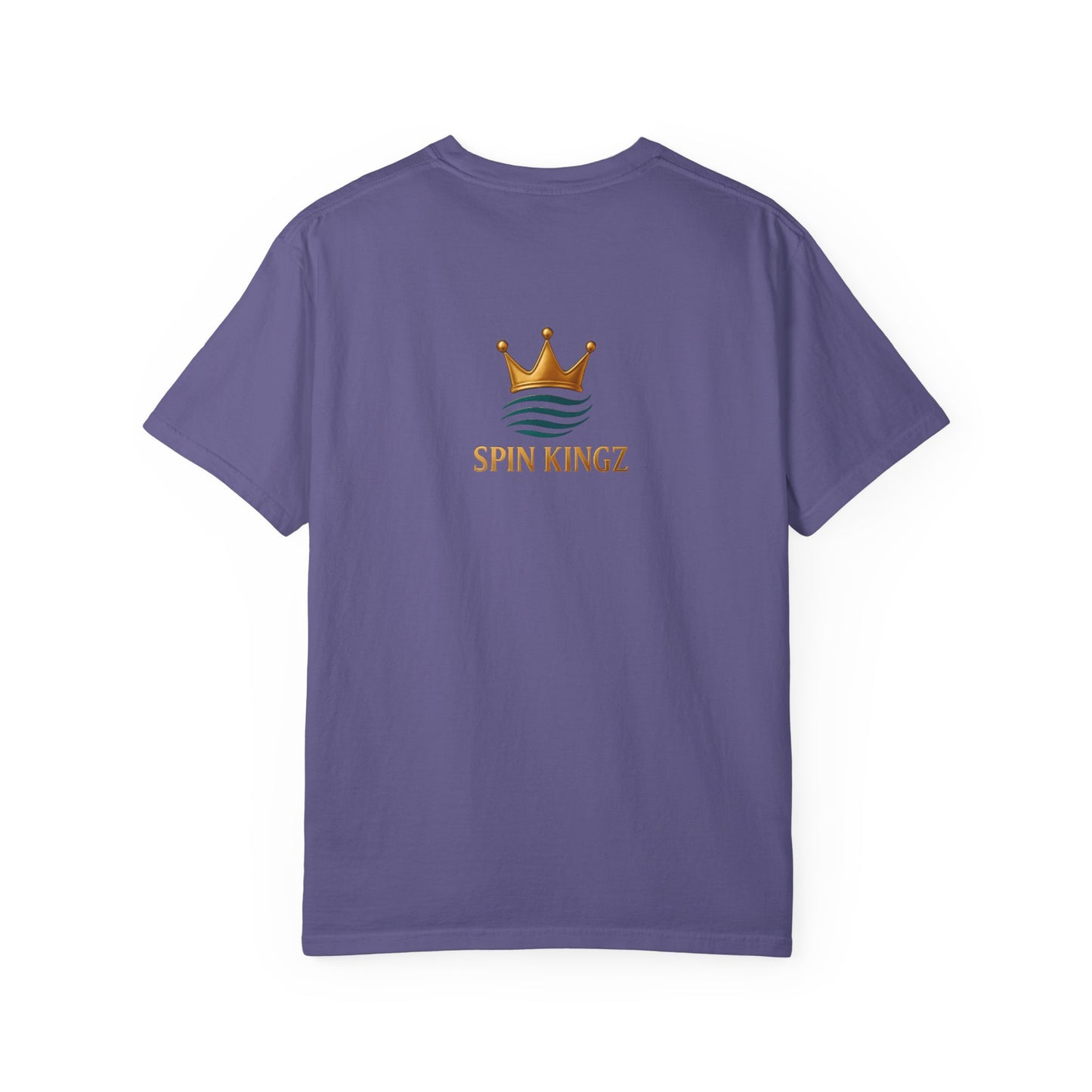 Spin Kingz Unisex Garment-Dyed T-Shirt - Stylish Streetwear, Gift for Music Lovers, Casual Wear, Trendy Outfit, Unisex Fashion