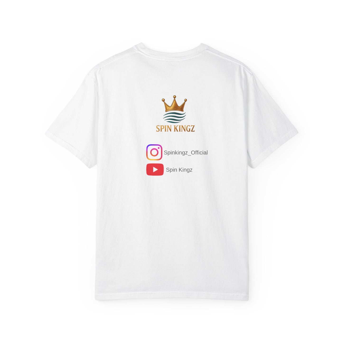 Spin Kingz Unisex Garment-Dyed T-Shirt - Stylish Streetwear, Gift for Music Lovers, Casual Wear, Trendy Outfit, Unisex Fashion