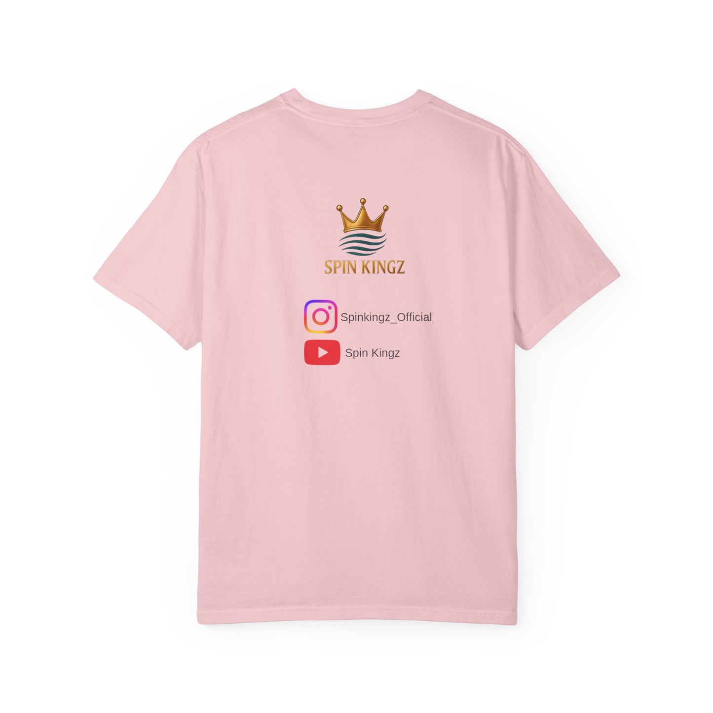 Spin Kingz Unisex Garment-Dyed T-Shirt - Stylish Streetwear, Gift for Music Lovers, Casual Wear, Trendy Outfit, Unisex Fashion